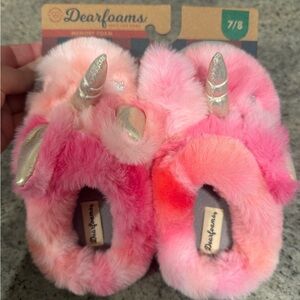 Dearfoams Multicolor Unicorn Slippers